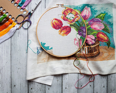 Mercerie point de croix Tourcoing Lille